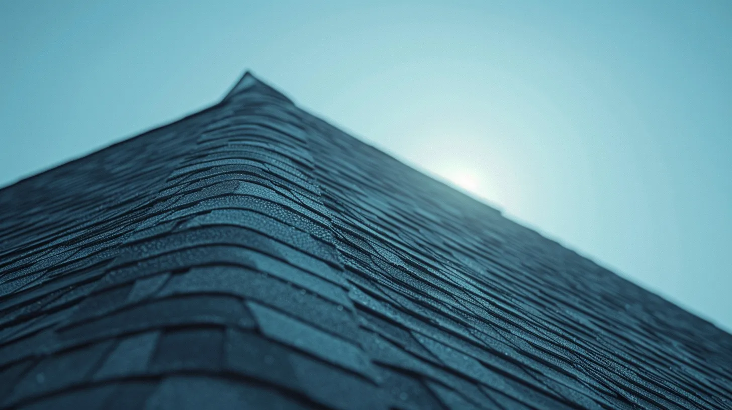 a close-up view of a well-maintained residential roof under bright daylight, showcasing its pristine shingles and clear ventilation systems, symbolizing the importance of regular inspections for energy efficiency and longevity.