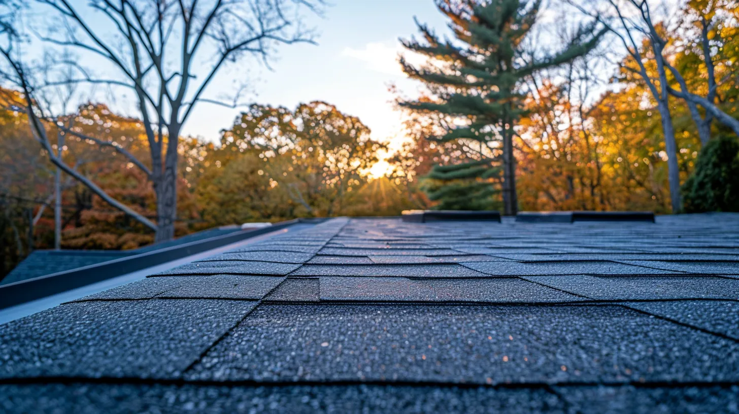 a well-maintained rooftop under a clear blue sky, showcasing strong flashing and a robust deck, symbolizes the importance of regular roof inspections throughout the changing seasons.